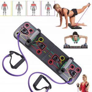 Atsispaudimų lentos rinkinys, nešiojamas daugiafunkcis atsispaudimų strypas, sulankstomas fitneso įrenginys krūtinės, pilvo, rankų ir nugaros treniravimui