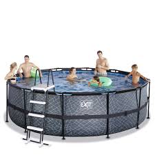 Baseinas EXIT Stone ø450 x 122 cm su pompa su smėlio filtru